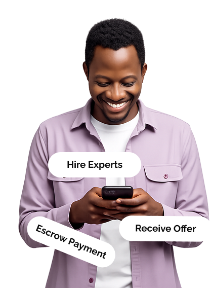 A client reading a new offer on their phone